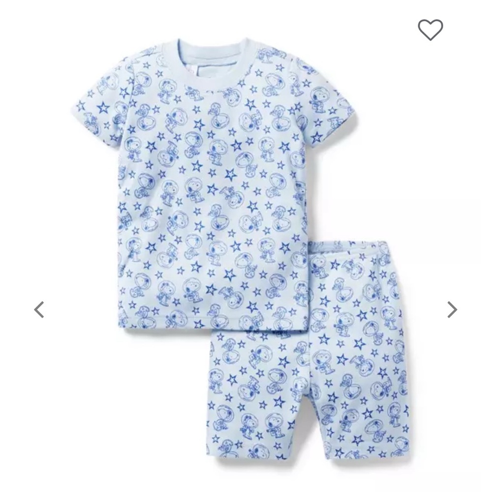 Janie and Jack Good Night Short Pajamas in PEANUTS Space Snoopy
